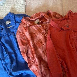 Universal Thread Women’s Button-Down Shirts - Blue, Coral, Rust